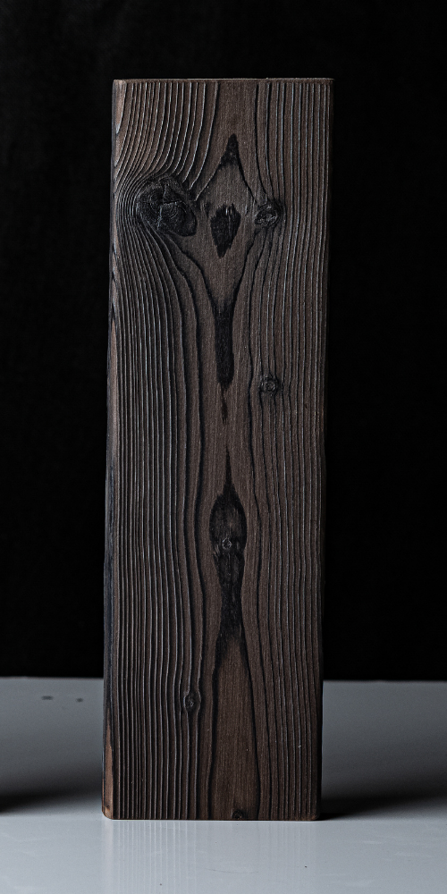 Charred wood board — Natural Wool - Balance, Charred board tones